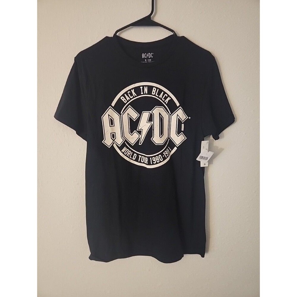 AC/DC Back In Black T-Shirt Black New Size S NWT